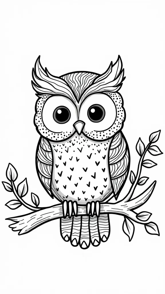 free printable owl coloring page